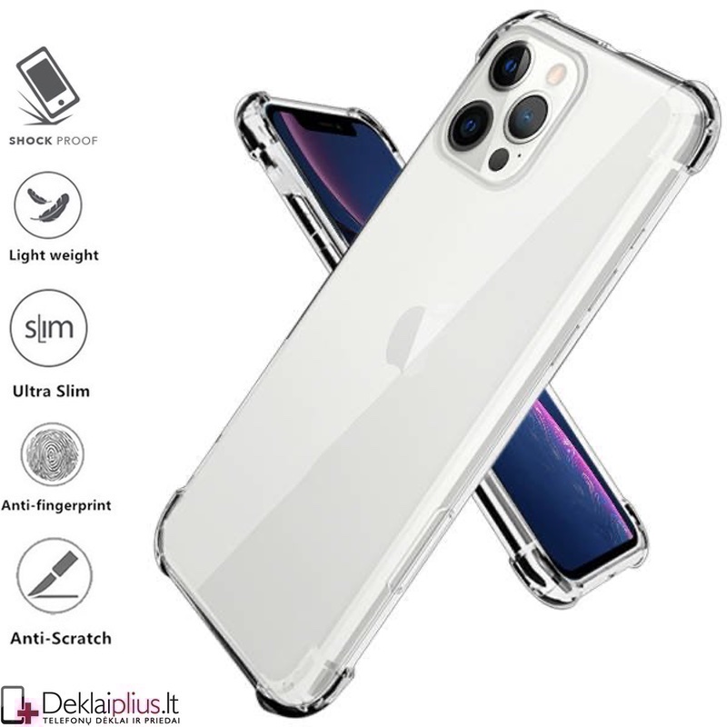 Silikoninis-Anti shock dėklas - permatomas (telefonui Apple Iphone 13 Pro Max) Silikoninis-Anti shock dėklas - permatomas (telefonui Apple Iphone 13 Pro Max)
